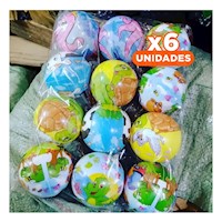 Pack6 Experiencia de Pelotas Antiestres Set12 Animales para Relajacion Y+Papel Regalo